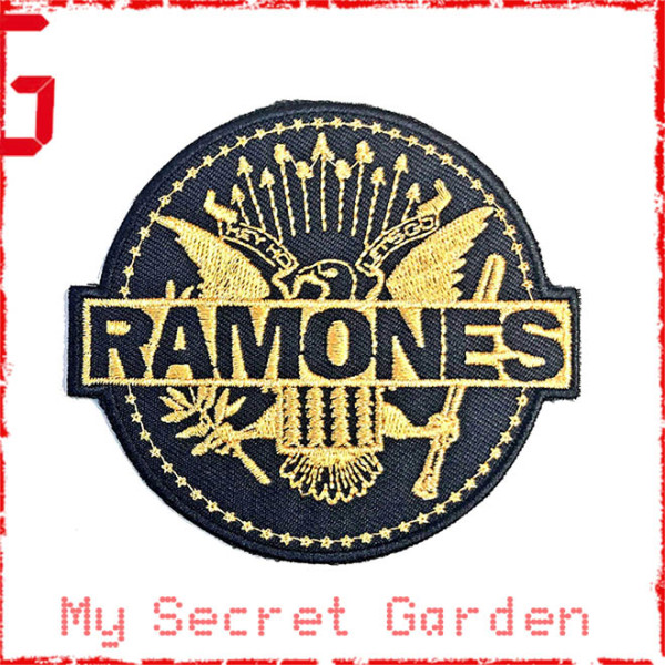 Ramones - Gold Seal Iron On Standard Patch ***READY TO SHIP from Hong Kong***